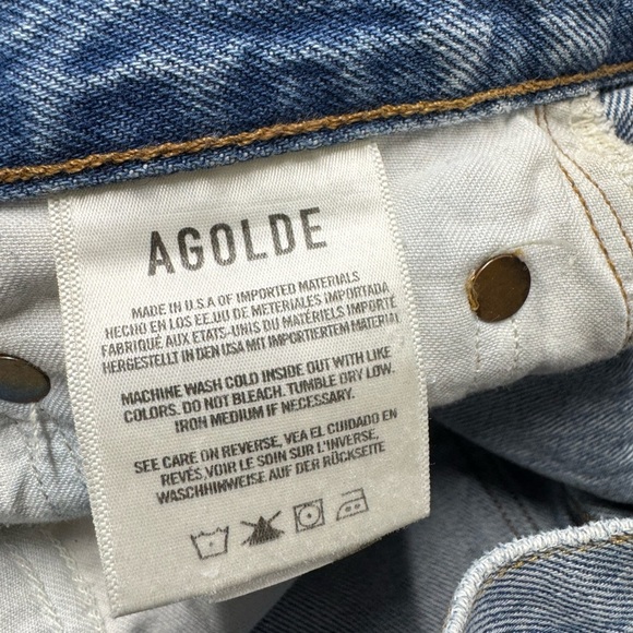 AGOLDE Riley High Rise Straight Crop Jeans Zephyr 25 - Picture 11 of 12